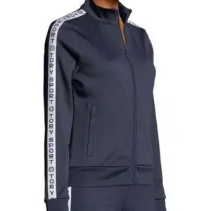 TORY BURCH Navy Banner Track Jacket